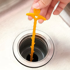 2pcs Smiling Face Kitchen Pipe Dredge Hook Sewer Toilet Dredge Tool