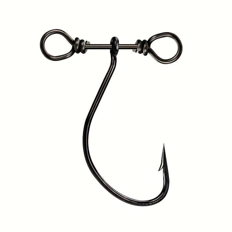 10pcs Balance Single Hook Barbed Fishing Hook High Carbon Steel Spin Hook