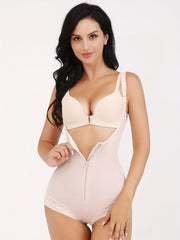 Zipper Shaping Bodysuit Tummy Control Butt Lifting Body Shaper