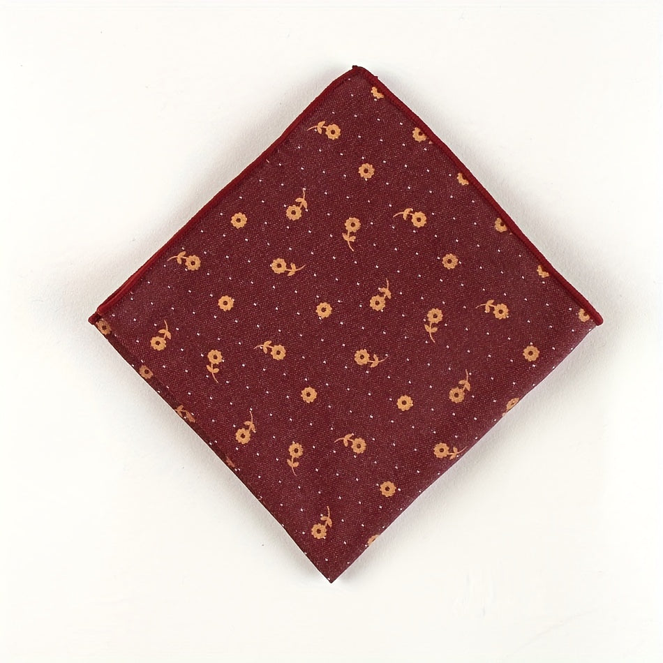Men's Floral Suit Pocket Towel Business Handkerchief