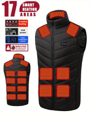 Men's Heated Vest for Outdoor Activities and Hiking