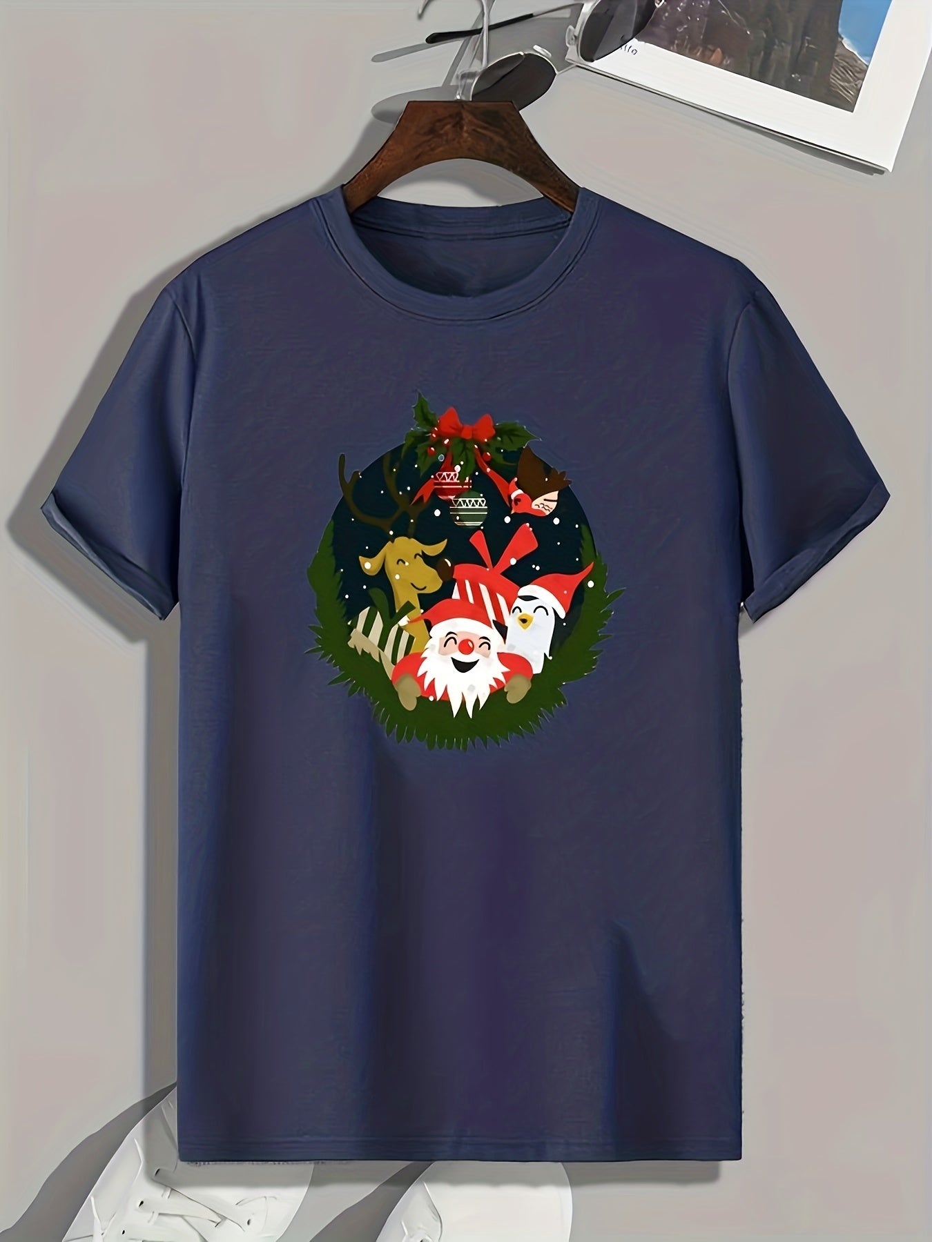 Christmas Santa Claus Men's Graphic T-shirt Casual Tee