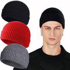 Men's Warm Stretchable Fiber Beanie Hat