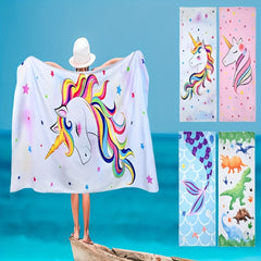 Mermaid Microfibre Beach Towel for Sunny Days
