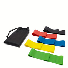 Resistance Loop Exercise Bands Set with Instruction Guide & Carry Bag