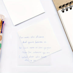 Transparent Sticky Notes - 50 Sheets, Waterproof, Self-adhesive Pads
