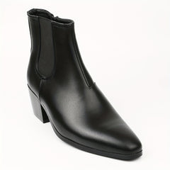 Men's High Heeled Zipper Boots
