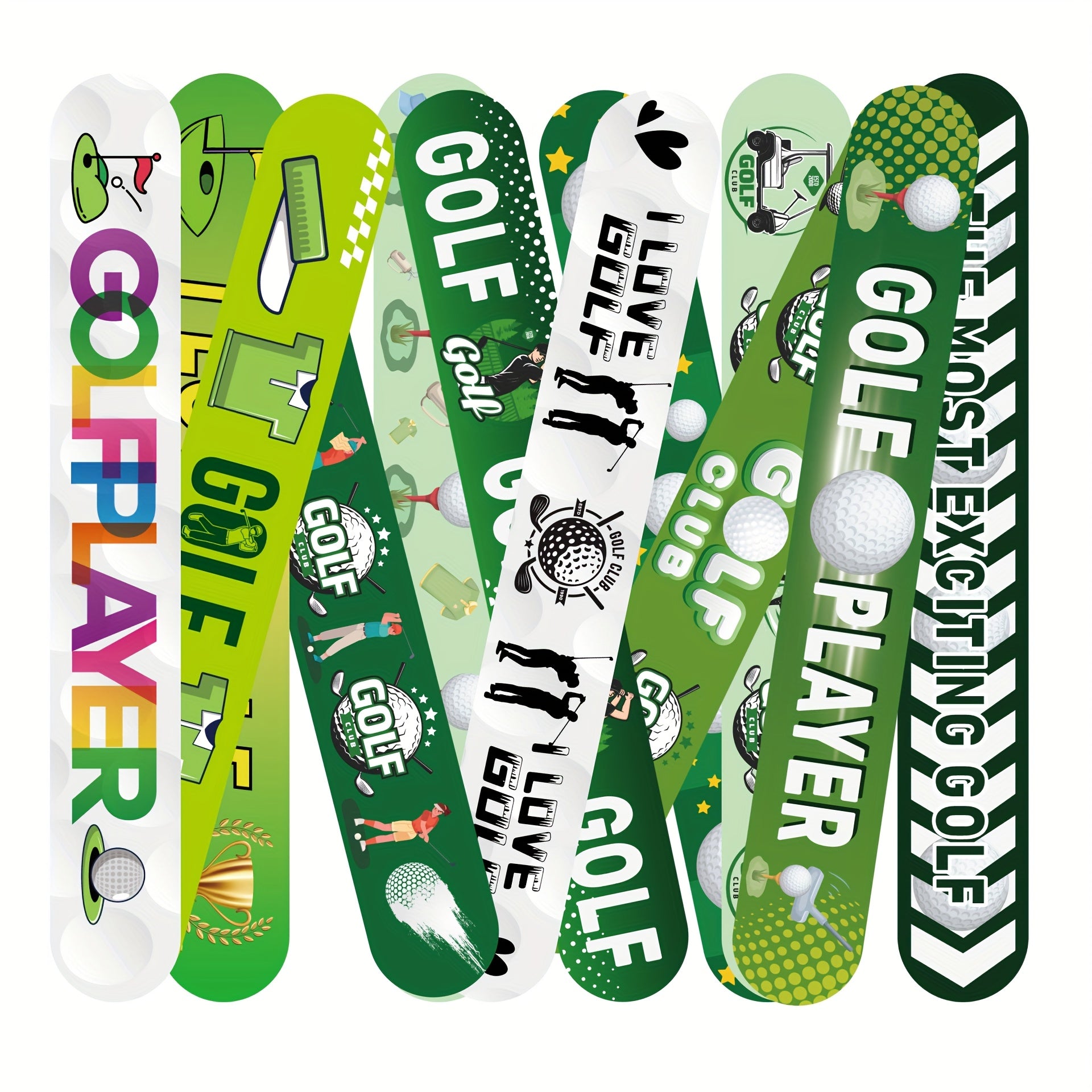 24pcs Golf Party Bracelets Green Scheme Golf Birthday Party Favors