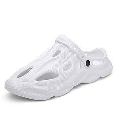 Men's Non-slip Hollow PU Clogs Comfortable Sandals For Beach