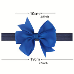 Children's Solid Ribbon Bow Headband for Kids