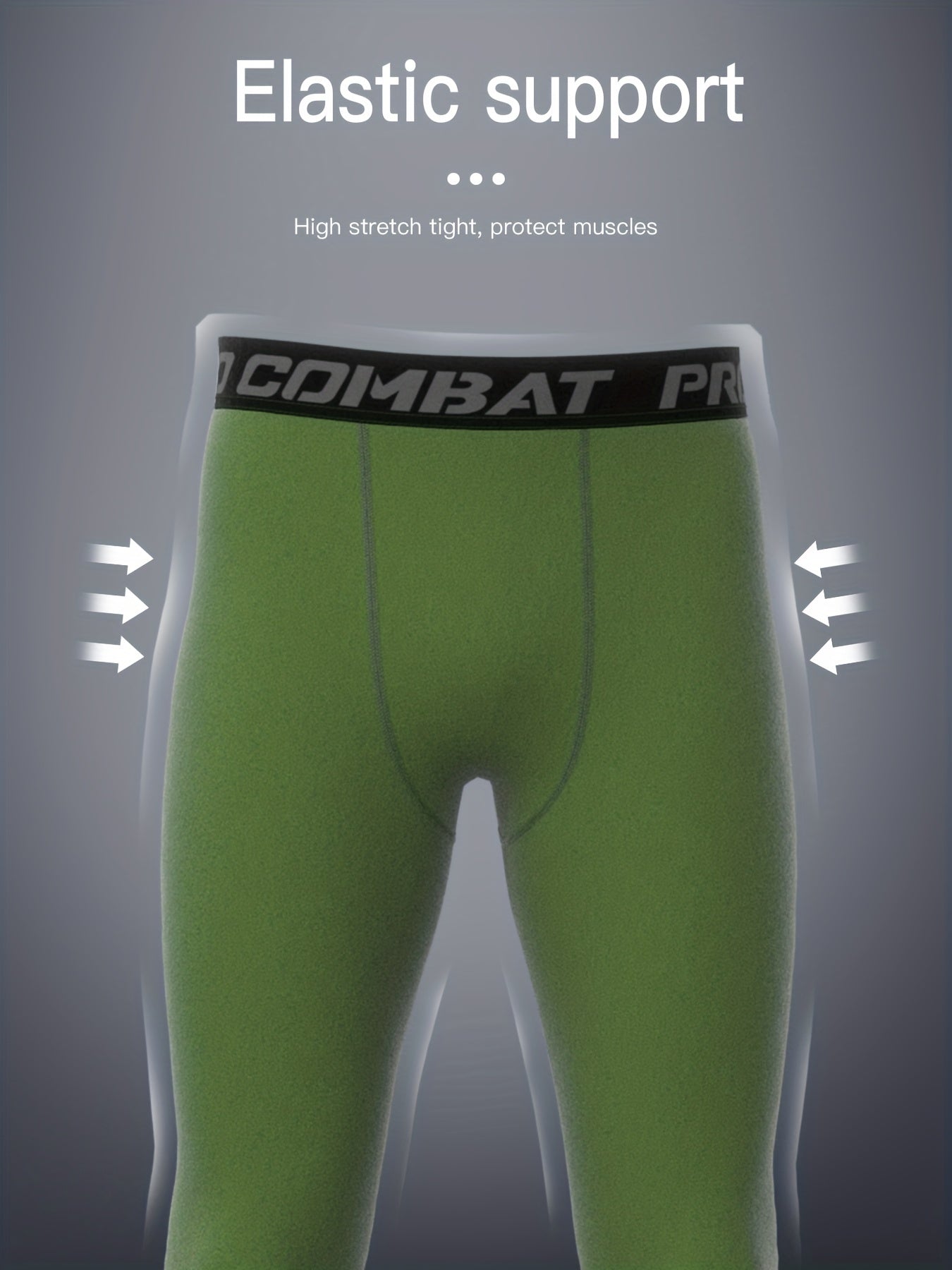 Men's Solid Leggings Active Quick Drying Sports Compression Pants