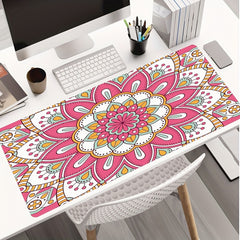 Retro Floral Pattern Mousepad Keyboard Pad Rubber Anti Slip Office Desk Mat