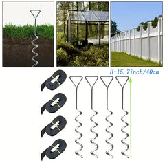 Spiral Ground Nail Stake for Pet and Camping, Trampoline Stabilizer