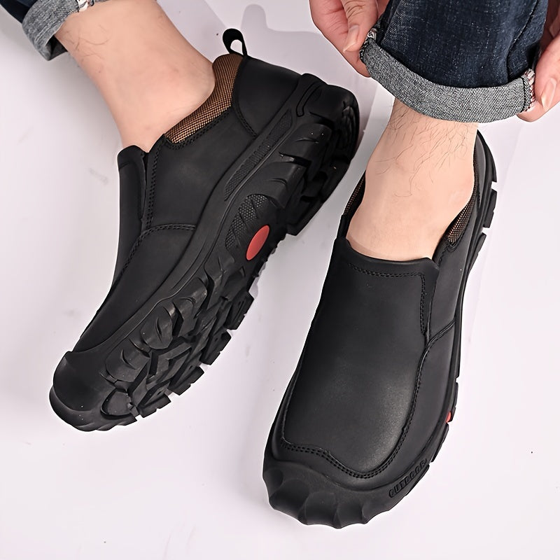 Men's Slip On Hiking Boots Non Slip Outdoor Trekking Shoes