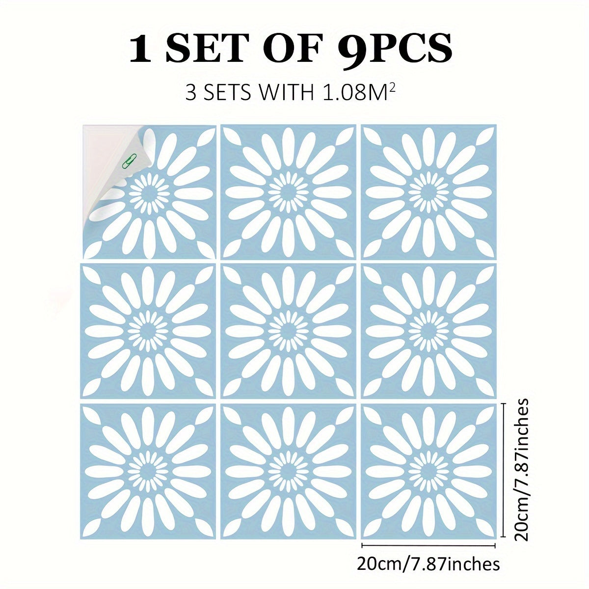 9pcs Nordic Style Floor Stickers Non slip Waterproof Decal Vinyl Stickers