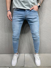 Men's Slim Fit Jeans Distressed Stretch Denim Pants