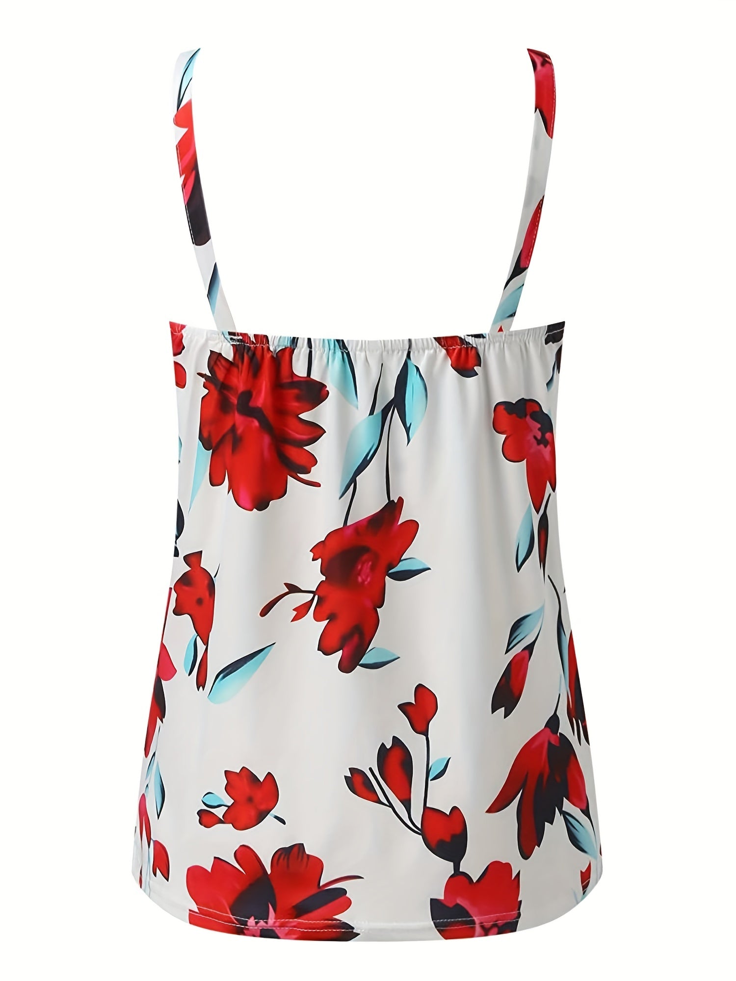 Chain Print V neck Cami Top Backless Spaghetti Strap Top