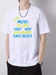 Men's Graphic Cotton Crew Neck Active T shirt