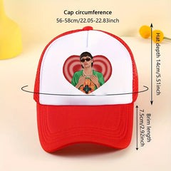 Printed Breathable Mesh Baseball Cap Men Women