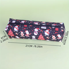Christmas Snowman Pencil Case Holiday Style Stationery