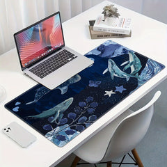 Deep Sea Whale Large Mouse Pad Non Slip Washable Rubber Material