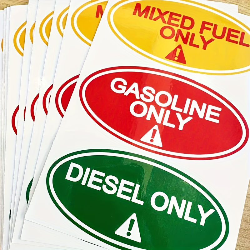 30pcs Diesel Hybrid Fuel Gas Stickers - Filling Type Sign