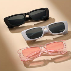 Y2K Rectangle Sunglasses UV400 Sun Shades for Driving Beach Travel
