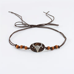 Retro Literary Style Hat Circle Beads String Ornament