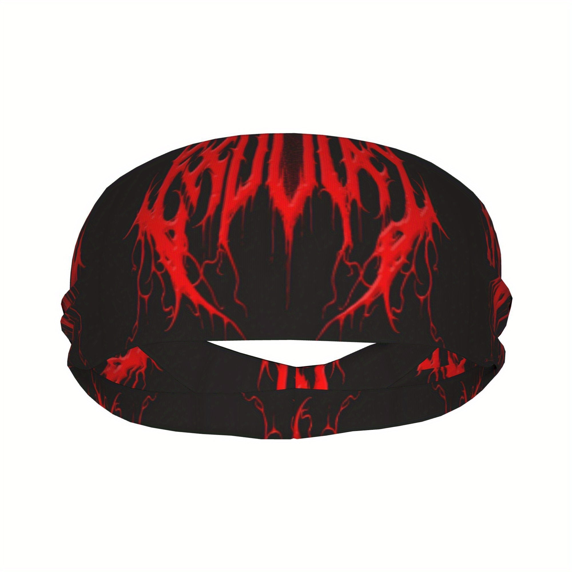 Unisex Death Metal Sports Headband Sweat Wicking Stretchy & Breathable Polyester