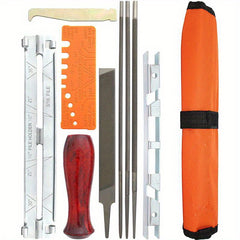 Chainsaw Sharpener File Kit 10pcs Set 5/32, 3/16, 17/32 Wood Handle