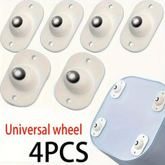 4pcs Universal Stick on Ball Caster Wheel Silent Load-bear