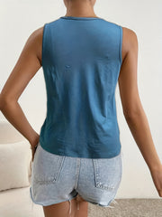 Captain & Anchor Print Tank Top Sleeveless Summer Top