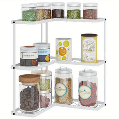 Non-perforated Kitchen Seasoning Rack Corner Shelf