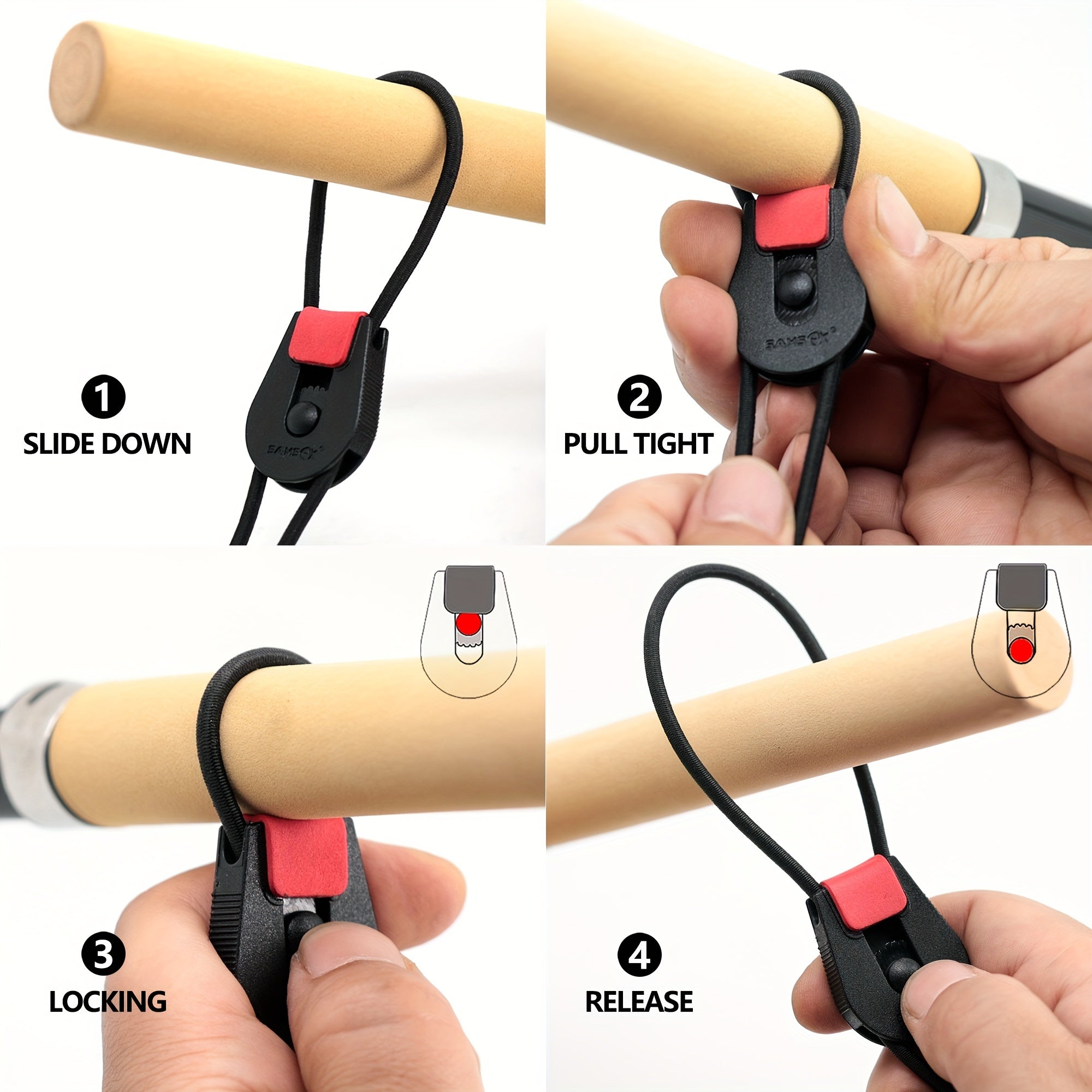 8pcs Elastic Fishing Rod Tie Strap Rods Storage Belt Outdoor Fishing Tools