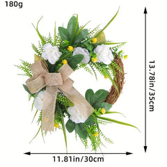 Simulation Magnolia Wreath for Spring and Autumn Decor
