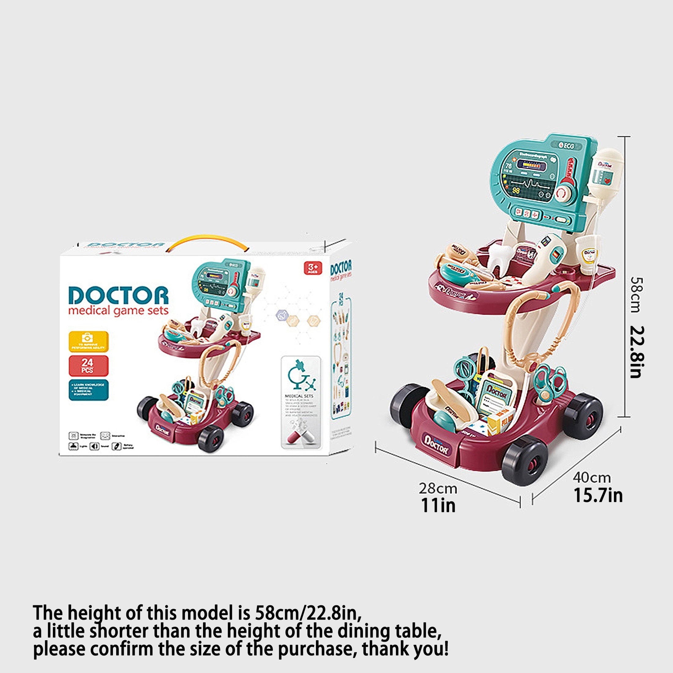 Kids' Medical Play Stroller with Realistic Details