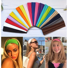 Pink Yoga Headband Anti Sweat Moisture Wicking Sports Headband