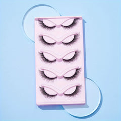 5 Pairs Fox Eye False Eyelashes 16mm Natural Volume Curly Makeup Lash Extension