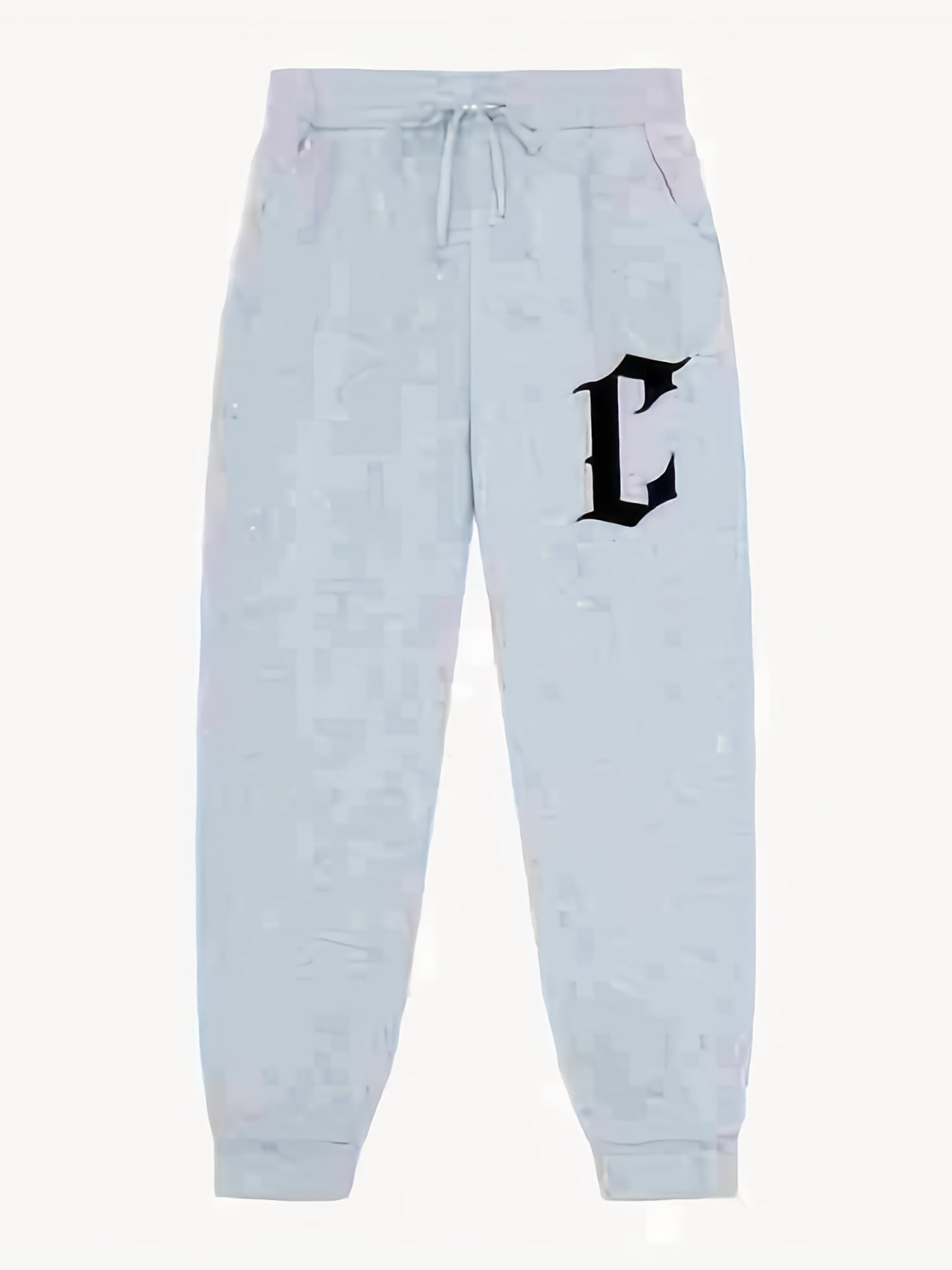 Stylish C Pattern Men's Drawstring Pants Active Stretch Trousers