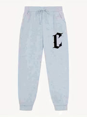 Stylish C Pattern Men's Drawstring Pants Active Stretch Trousers