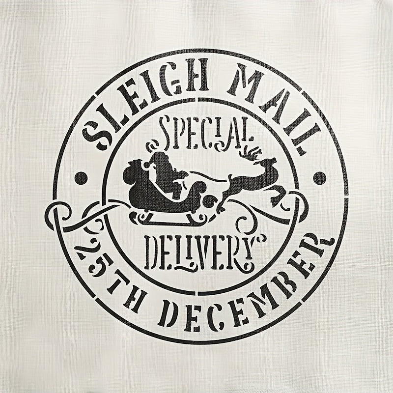 1pc Sleigh Mail Merry Christmas Stencil For Painting DIY