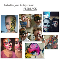 12 Colors Halloween Body Paint Paste Drama Makeup Palette