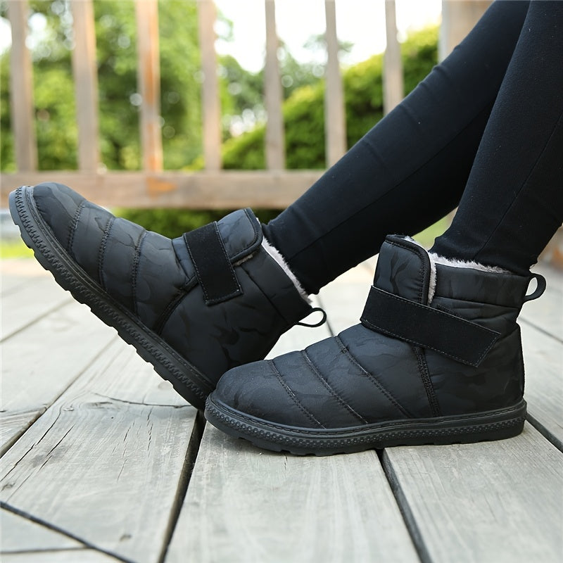 Men's Camo Snow Boots Warm Fleece Ankle Boots