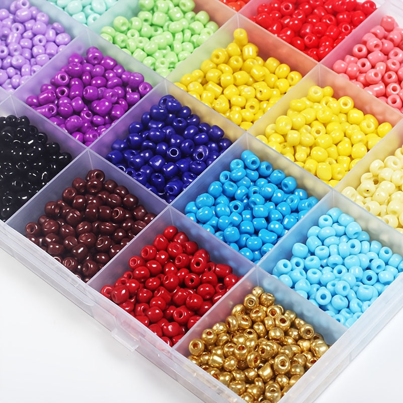 DIY Beaded Jewelry Making Kit Glass Beads Square Round Letter