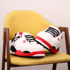 Men's Furry Plaid House Shoes Slip On Slippers