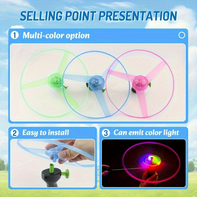 LED Flying Disc Toy for Kids Outdoor Games with Colorful LEDs
