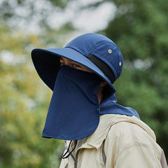 Summer Outdoor Fisherman Hat with Detachable Mesh Mask