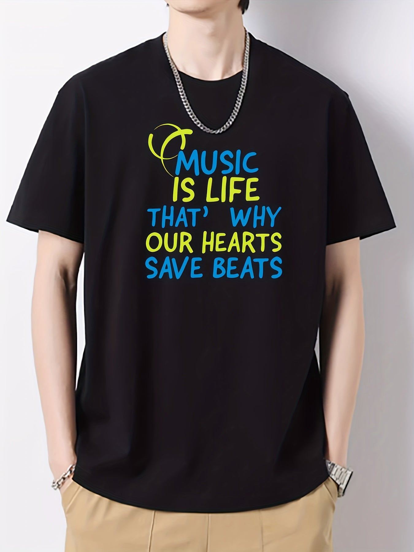 Men's Graphic Cotton Crew Neck Active T shirt