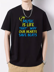 Men's Graphic Cotton Crew Neck Active T shirt