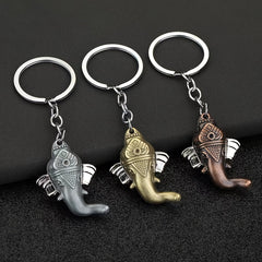 Elephant Head Keychain Pendant for Car Keys Backpacks Wallets